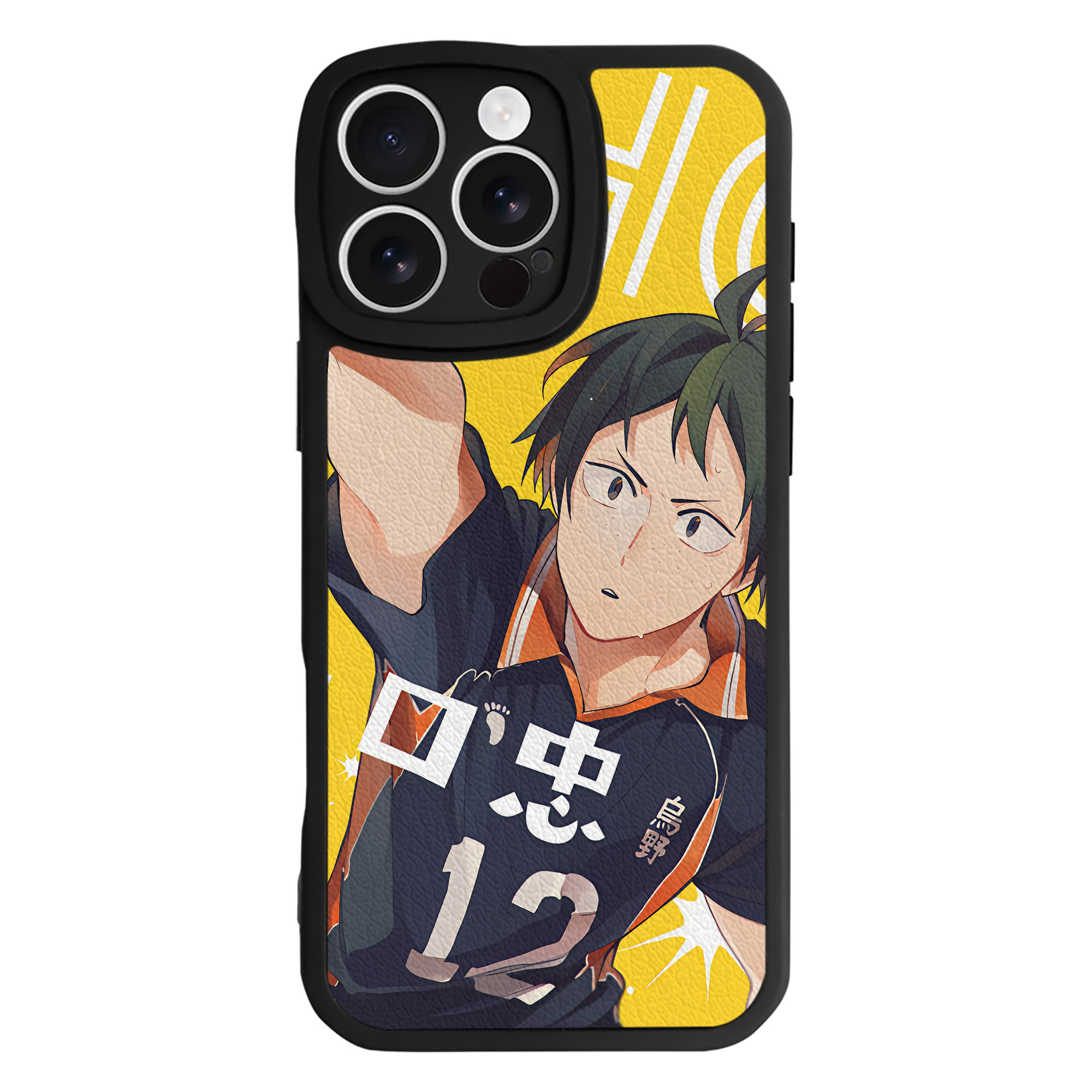 （画像用） ハイキュー!! Haikyu!! 【iPhone 16シリーズ対応】シリコンスマホケース（レザー調） 材質：シリコン